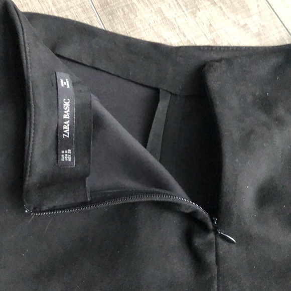 ZARA SUEDE BLACK SKORT - Picture 4 of 4